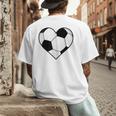 Soccer Ball Heart Idea For Mom Dad Kids T-Shirt Men's Back Print T-Shirt Soccer Ball Heart Idea For Mom Dad Kids T-Shirt Men's Back Print T-Shirt