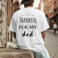 Thankful For My Dad Men's Back Print T-Shirt