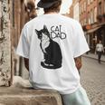 Tuxedo Cat Dad Cat Dad Tuxedo Cat Dad Men's Back Print T-Shirt