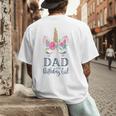 Unicorn Dad Of The Birthday Girl Shirt Matching Party Tee Men's Back Print T-Shirt