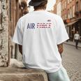 US Flag Proud Air Force Dad Men's Back Print T-Shirt