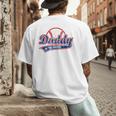 Vintage Baseball Daddy Of The Rookie Men's Back Print T-Shirt Vintage Baseball Daddy Of The Rookie Men's Back Print T-Shirt