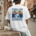 Vintage Pitbull Dad Like A Regular Dad But Cooler Men's Back Print T-Shirt