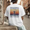 Volleyball Dad Like A Normal Dad Only Cooler Vintage Men's Back Print T-Shirt