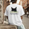 Women's Meowjong Cat Mahjong Chinese Game Cat Mom Dad Men's Back Print T-Shirt
