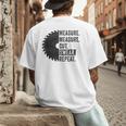 Woodworking Dad Measure Cut Swear Handyman Fathers Day Men's Back Print T-Shirt