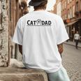 Worlds Best Cat Dad Ever Vintage Cat Dad Father Day Men Men's Back Print T-Shirt