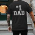 1 Dad Number One Father's Day Vintage Style Men's Back Print T-Shirt 1 Dad Number One Father's Day Vintage Style Men's Back Print T-Shirt