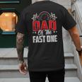 1 Year Old Racing Car Fast One Birthday 1st Family Dad Men's Back Print T-Shirt