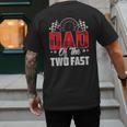 2 Year Old Racing Car Two Fast Birthday 2nd Family Dad Men's Back Print T-Shirt