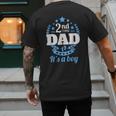 2nd Time Dad It's A Boy Dad Again Second Baby Announce Men's Back Print T-Shirt