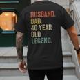 40th Birthday For Men Vintage Dad 1980 Men's Back Print T-Shirt