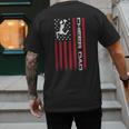 4th Of July US Flag Cheer Dad Shirt For Father's Cheer Men's Back Print T-Shirt