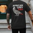 African Grey Parrot Dad Congo Bird Father Men's Back Print T-Shirt