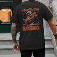 Ain't My First Rodeo Bull Riding Cowboy Dad Rider Boy Men Men's Back Print T-Shirt