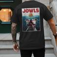 American Bulldog Jowls Burger Bully Dog Mom Dog Dad Men's Back Print T-Shirt