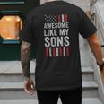 American Flag Dad Mom Awesome Like My Sons Men's Back Print T-Shirt