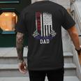 American Flag Go Kart Racing Race Dad Flag Men's Back Print T-Shirt
