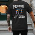 Autism Awareness For Proud Dad Support Autistic Kids Men's Back Print T-Shirt