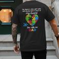 Autism Dad Of Autism Daughter Daddy Shirts Autistic Support Men's Back Print T-Shirt