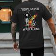 Autism Dad Support Alone Puzzle You'Ll Never Walk Men's Back Print T-Shirt
