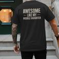 Awesome Like My Middle Daughter Dad Joke Father's Day Men's Back Print T-Shirt