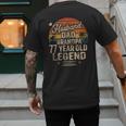 Back Legend Husband Dad Grandpa 77 Year Old 77th Birthday Men's Back Print T-Shirt
