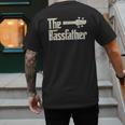 The Bassfather Distressed Bass Player Dad Fathers Day Men's Back Print T-Shirt