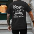 Bbq Men Smoking Meat Smoker Grilling Barbecue Dad Men's Back Print T-Shirt