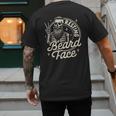 Bearded Dad Daddy Papa Father’s Day Resting Beard Face Men's Back Print T-Shirt