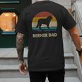 Berner Dad For Men Bernese Mountain Dog Vintage Dad Men's Back Print T-Shirt