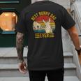 Best Bunny Dad Ever Rabbit Lover Father Pet Rabbit Men's Back Print T-Shirt