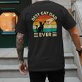 Best Cat Dad Ever Cat Lover Kitten Owner Kitty Men's Back Print T-Shirt