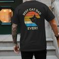 Best Cat Dad Ever Men Men's Back Print T-Shirt