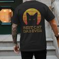 Best Cat Dad Ever Vintage Cat Daddy Fathers Day Men's Back Print T-Shirt Best Cat Dad Ever Vintage Cat Daddy Fathers Day Men's Back Print T-Shirt