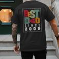 Best Dad Since 2009 Fathers Day Retro Vintage Men's Back Print T-Shirt