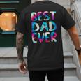 Best Dad Ever Colorful Tie Dye Fathers Day Men's Back Print T-Shirt