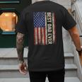 Best Dad Ever US American Flag For Father's Day Men Men's Back Print T-Shirt