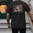 Best Dog Dad Ever American Flag American Bully Dad Men's Back Print T-Shirt