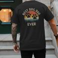 Best Dog Dad Ever Vintage Father's Day Dog Lover Men's Back Print T-Shirt