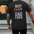 Best Gay Dad Ever LGBTQ Men's Back Print T-Shirt