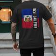 Best Haitian Dad Ever Haiti Daddy Father's Day Men's Back Print T-Shirt