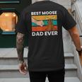 Best Moose Dad Ever Moose Men's Back Print T-Shirt
