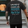 A Big Piece Of My Heart Lives In Heaven My Mom And Dad Men's Back Print T-Shirt