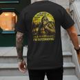 Bigfoot Outdoor Hiking Dad Joke Im Outstanding Sasquatch Men's Back Print T-Shirt