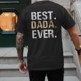Birthday Fathers Day Christmas For Dada Dada From Granddaughter Grandson Best Dada Men's Back Print T-Shirt