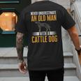 Blue Heeler Dad Australian Cattle Dog Men Men's Back Print T-Shirt Blue Heeler Dad Australian Cattle Dog Men Men's Back Print T-Shirt