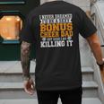 Bonus Cheer Dad Cheer Step Dad Men's Back Print T-Shirt