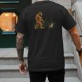Boston Terrier Bigfoot Dog Walking Dog Mom Dad Kids Men's Back Print T-Shirt Boston Terrier Bigfoot Dog Walking Dog Mom Dad Kids Men's Back Print T-Shirt