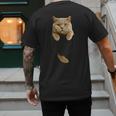 British Shorthair Cat Pocket Cat Mom Cat Dad Cat Lover Men's Back Print T-Shirt British Shorthair Cat Pocket Cat Mom Cat Dad Cat Lover Men's Back Print T-Shirt